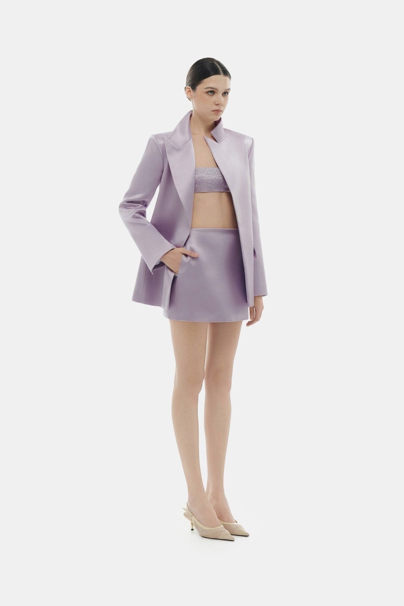 Violet Silk Blazer - Montsand