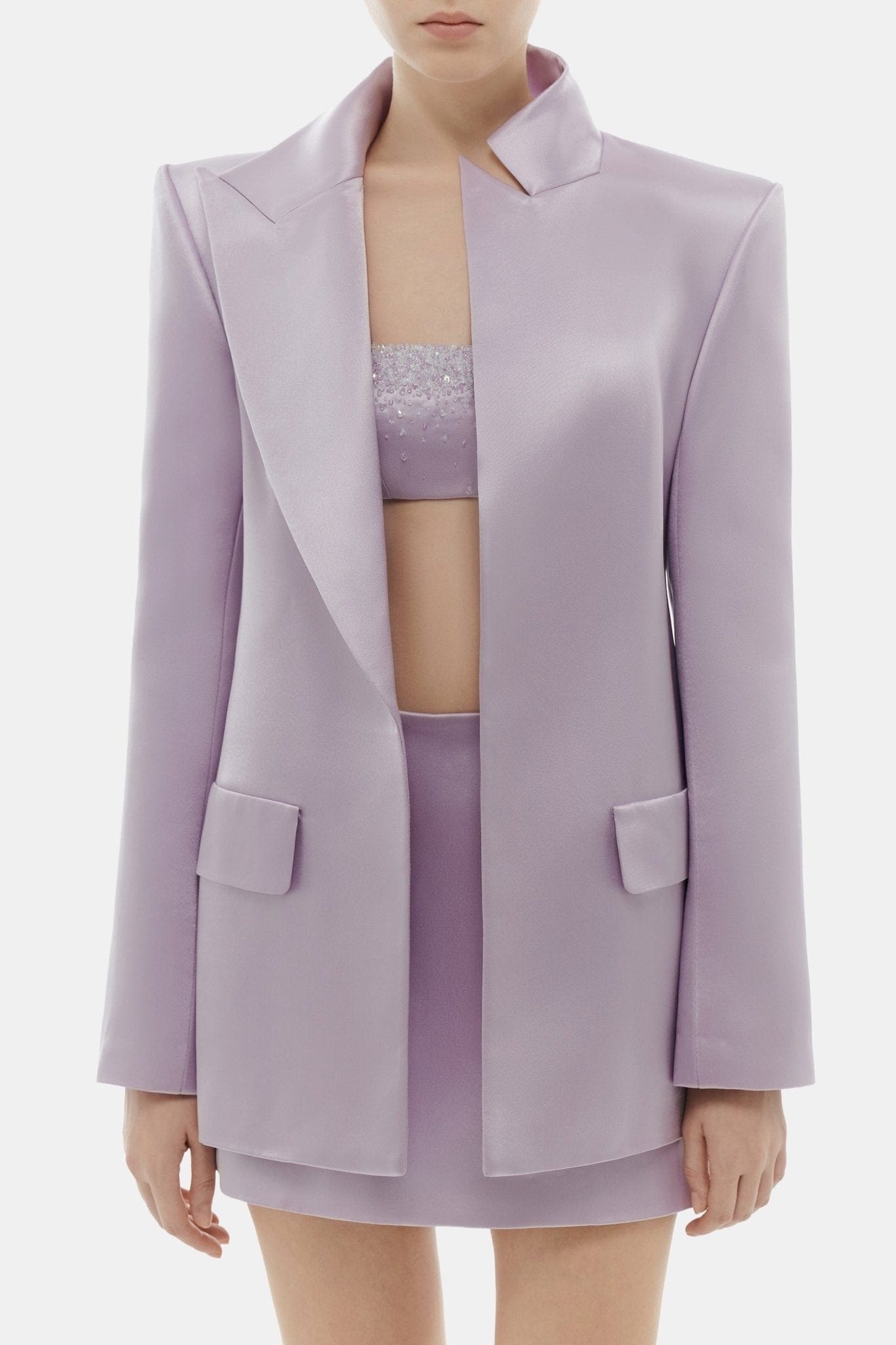 Violet Silk Blazer - Montsand