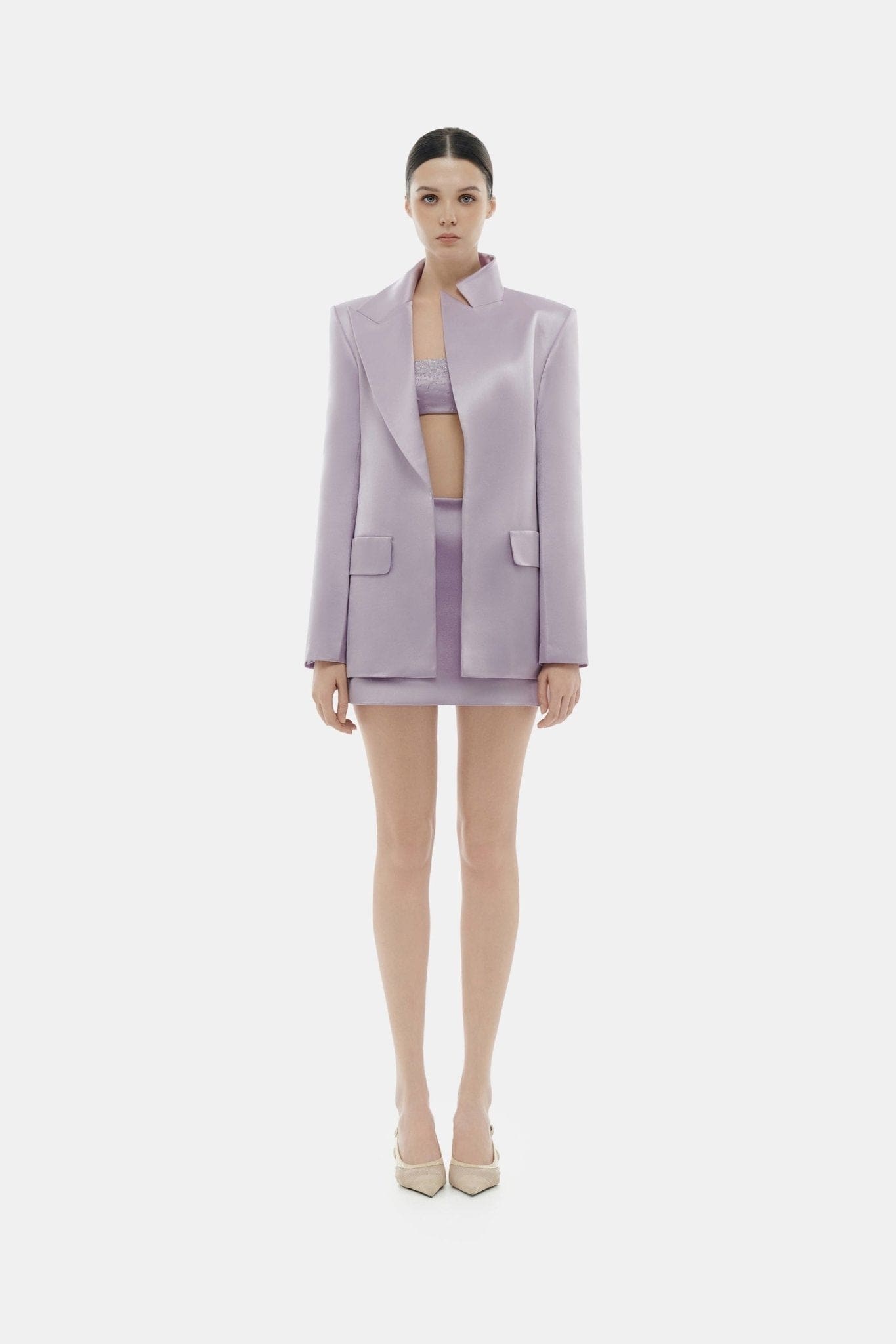 Violet Silk Blazer - Montsand