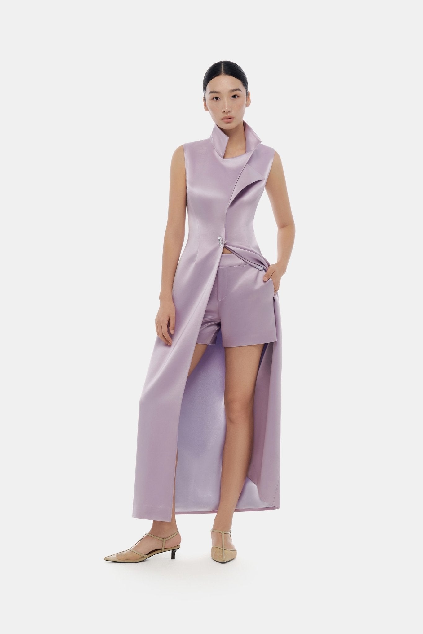 Violet Silk Coat - Montsand
