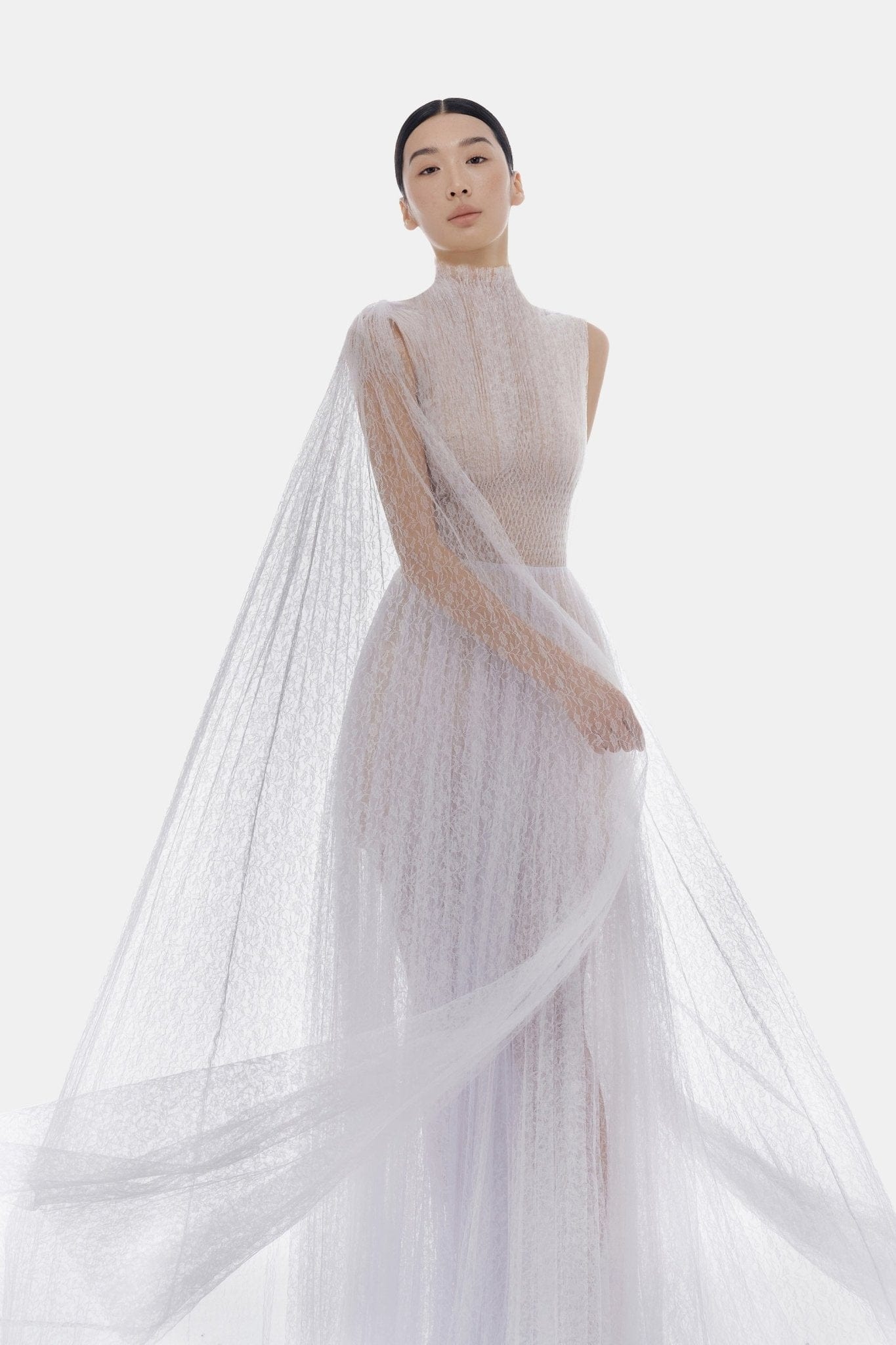 Violet Smocked Lace Maxi Dress - Montsand