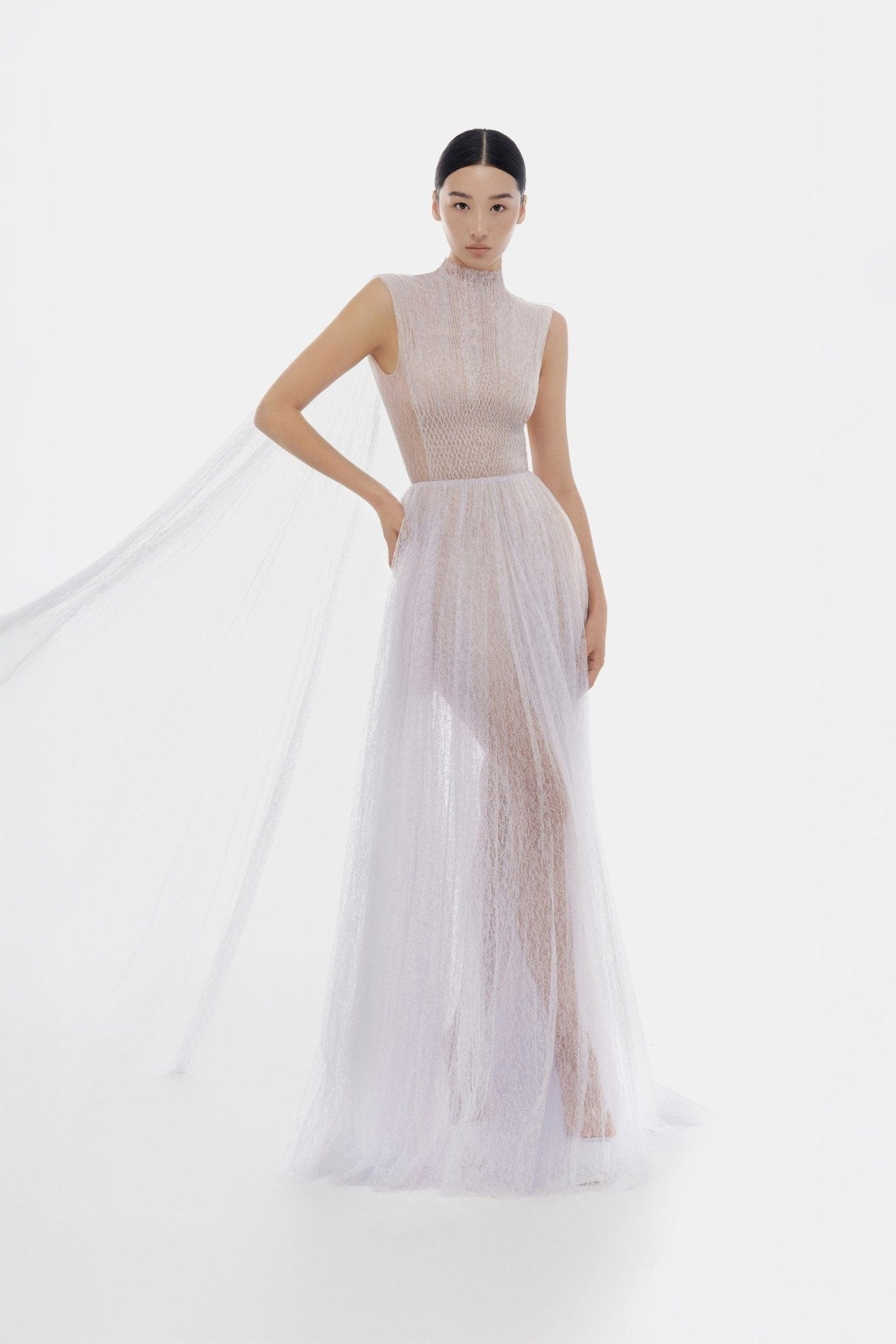 Violet Smocked Lace Maxi Dress - Montsand