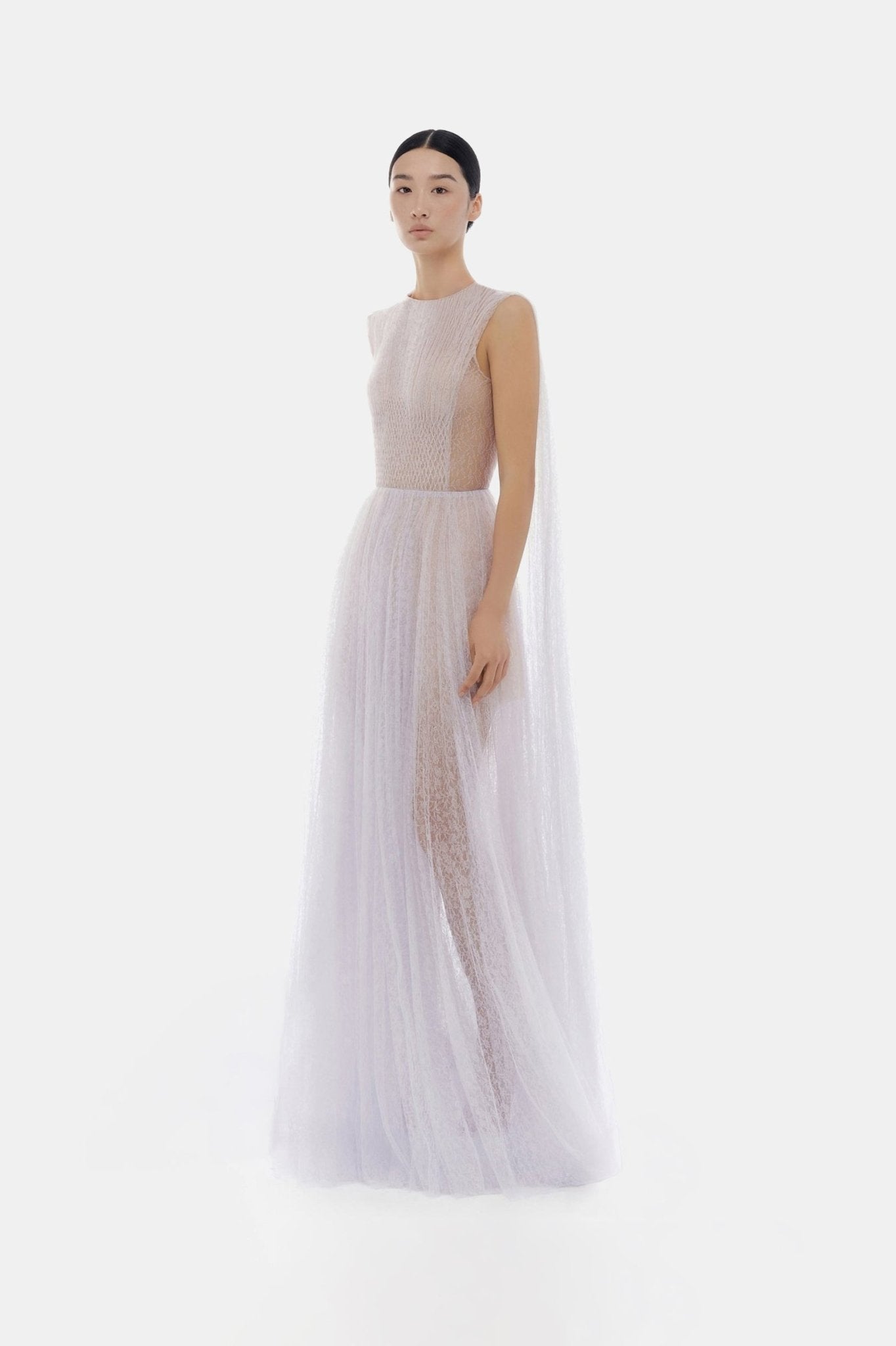 Violet Smocked Round - neck Maxi Dress - Montsand