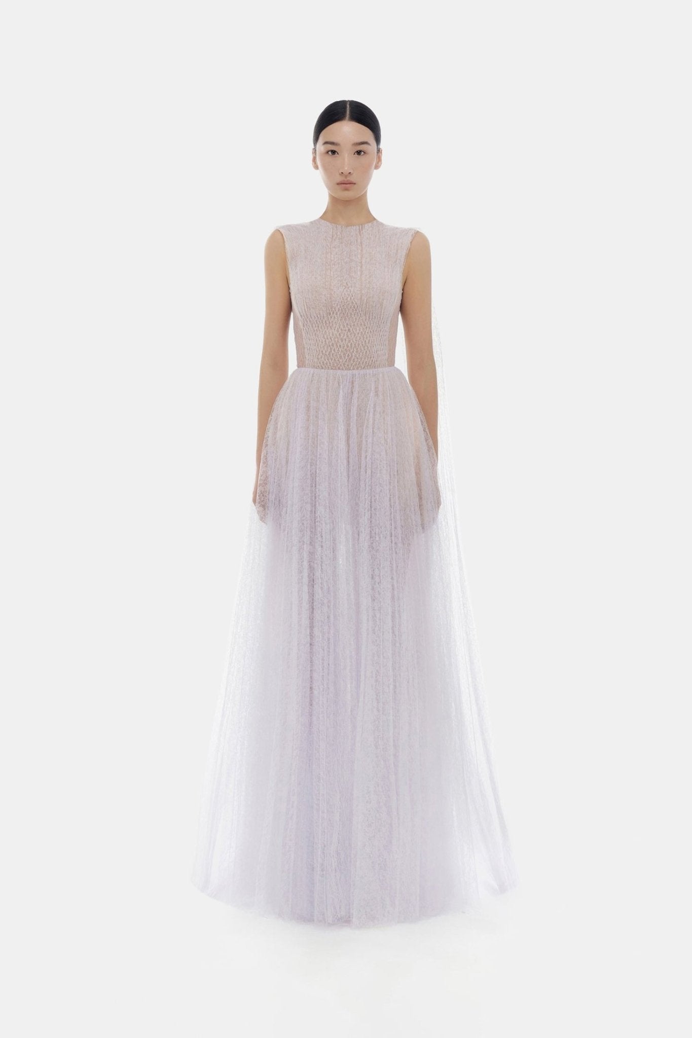 Violet Smocked Round - neck Maxi Dress - Montsand