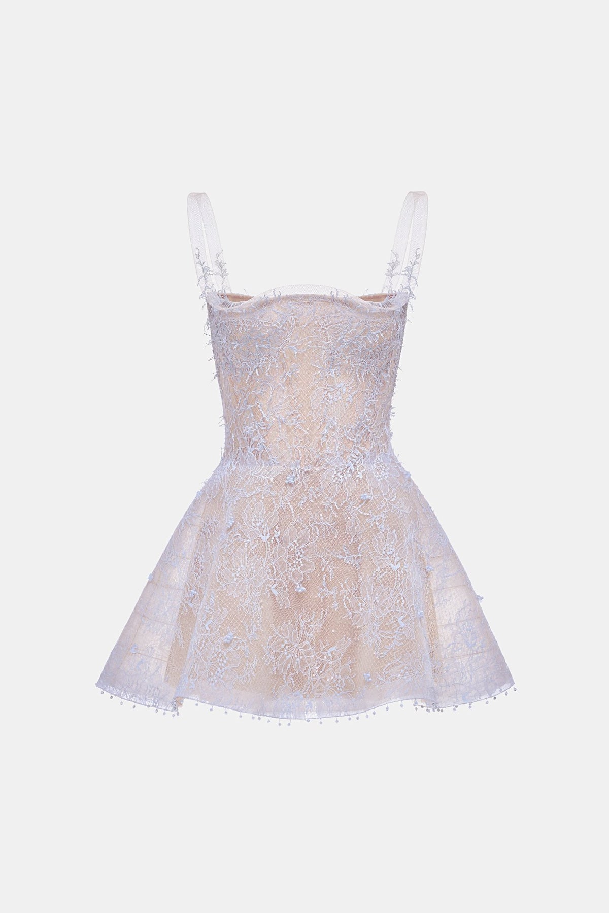 Violet Straight Neckline Skater Dress - Montsand