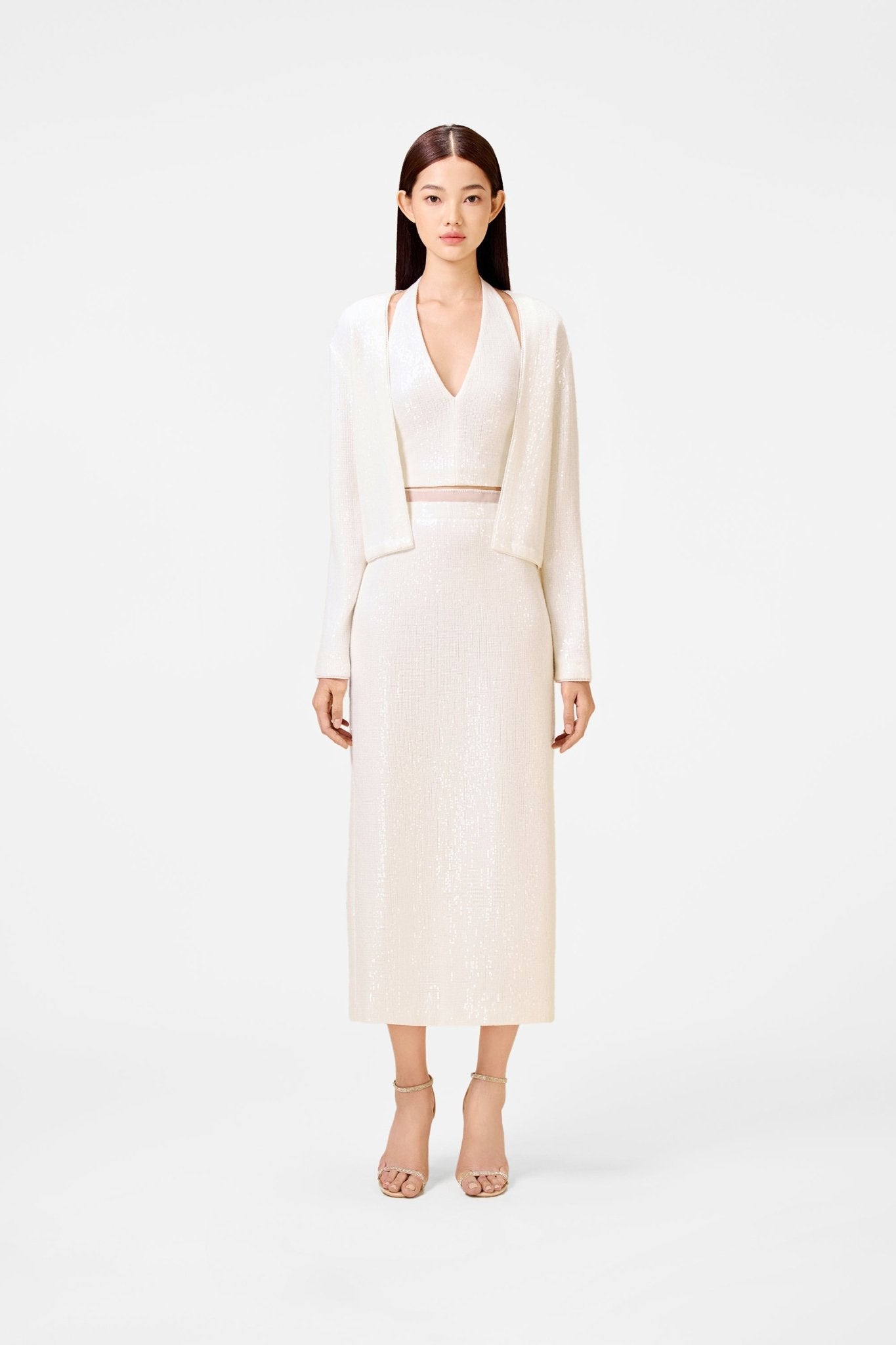 White Beaded Cardigan - Montsand