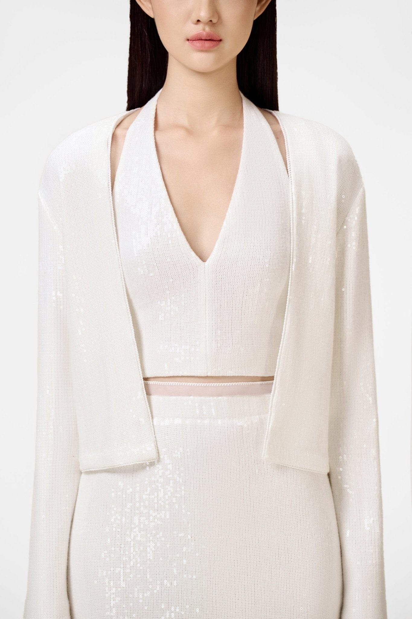 White Beaded Cardigan - Montsand
