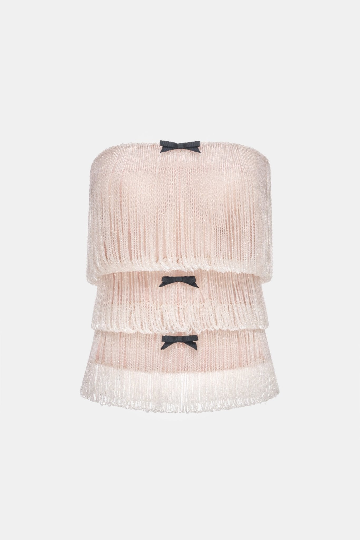 White Crystal Fringe Tube Top - Montsand