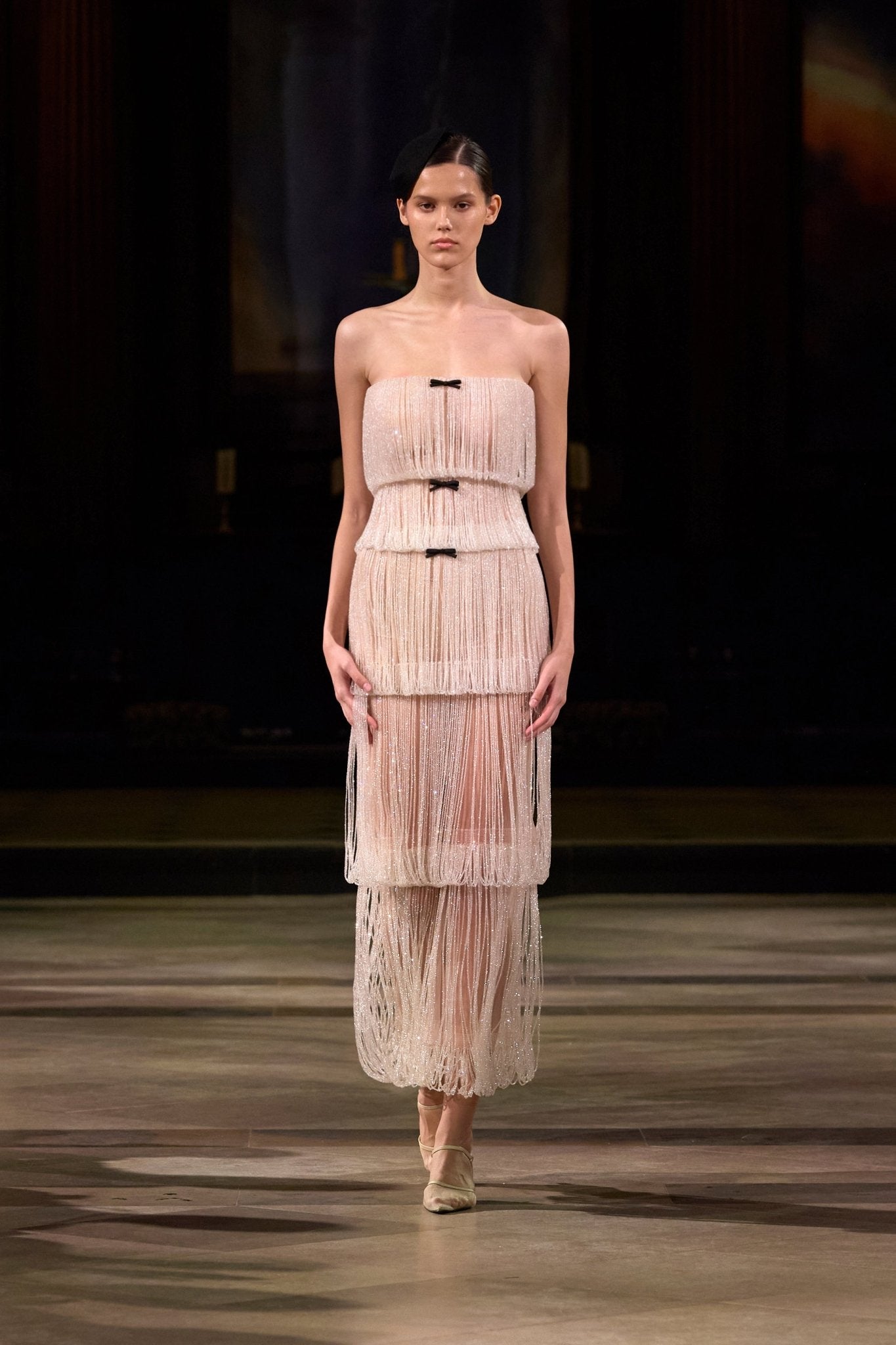 White Fringe Tube Dress - Montsand