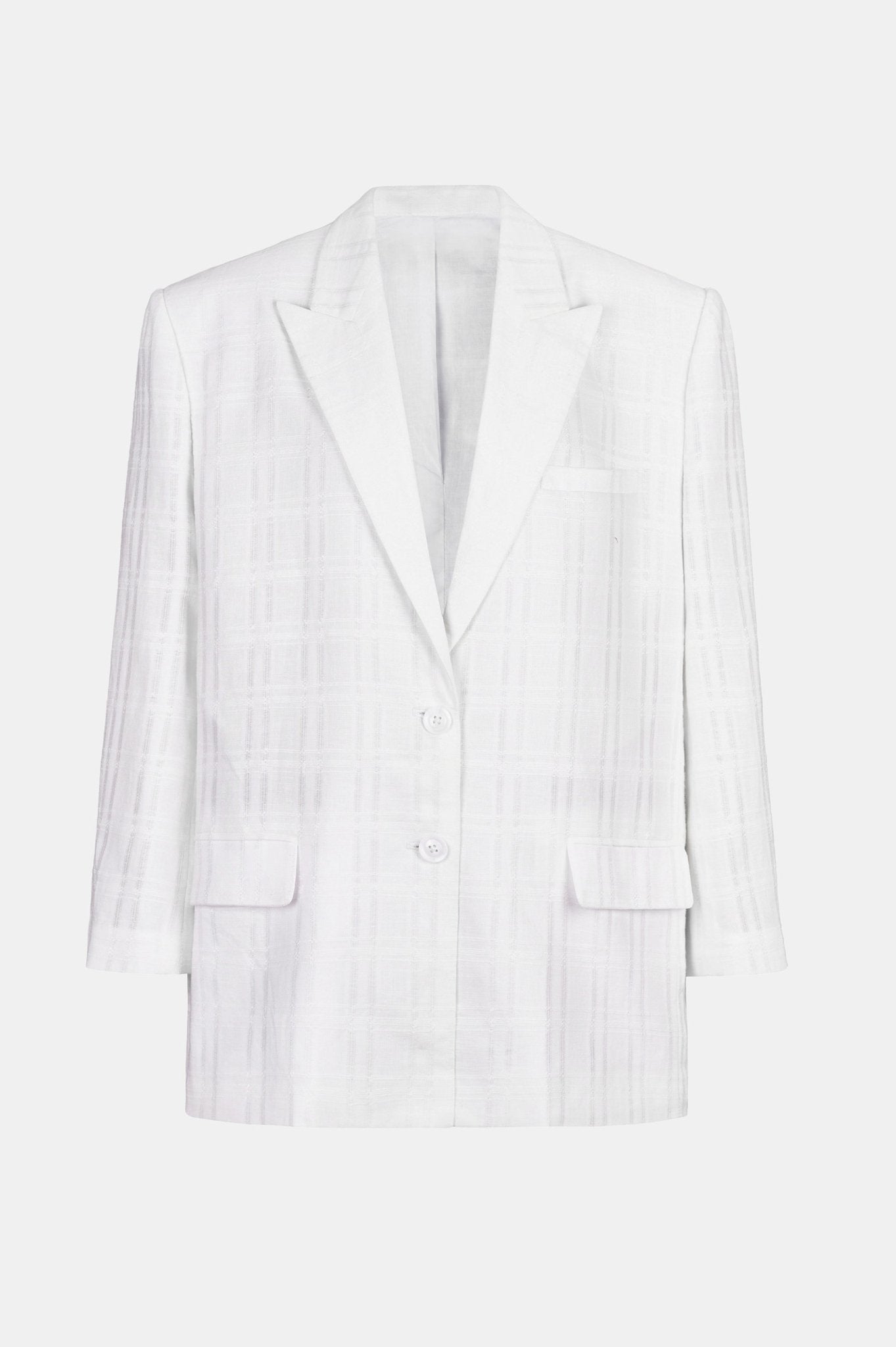 White Linen Blazer - Montsand