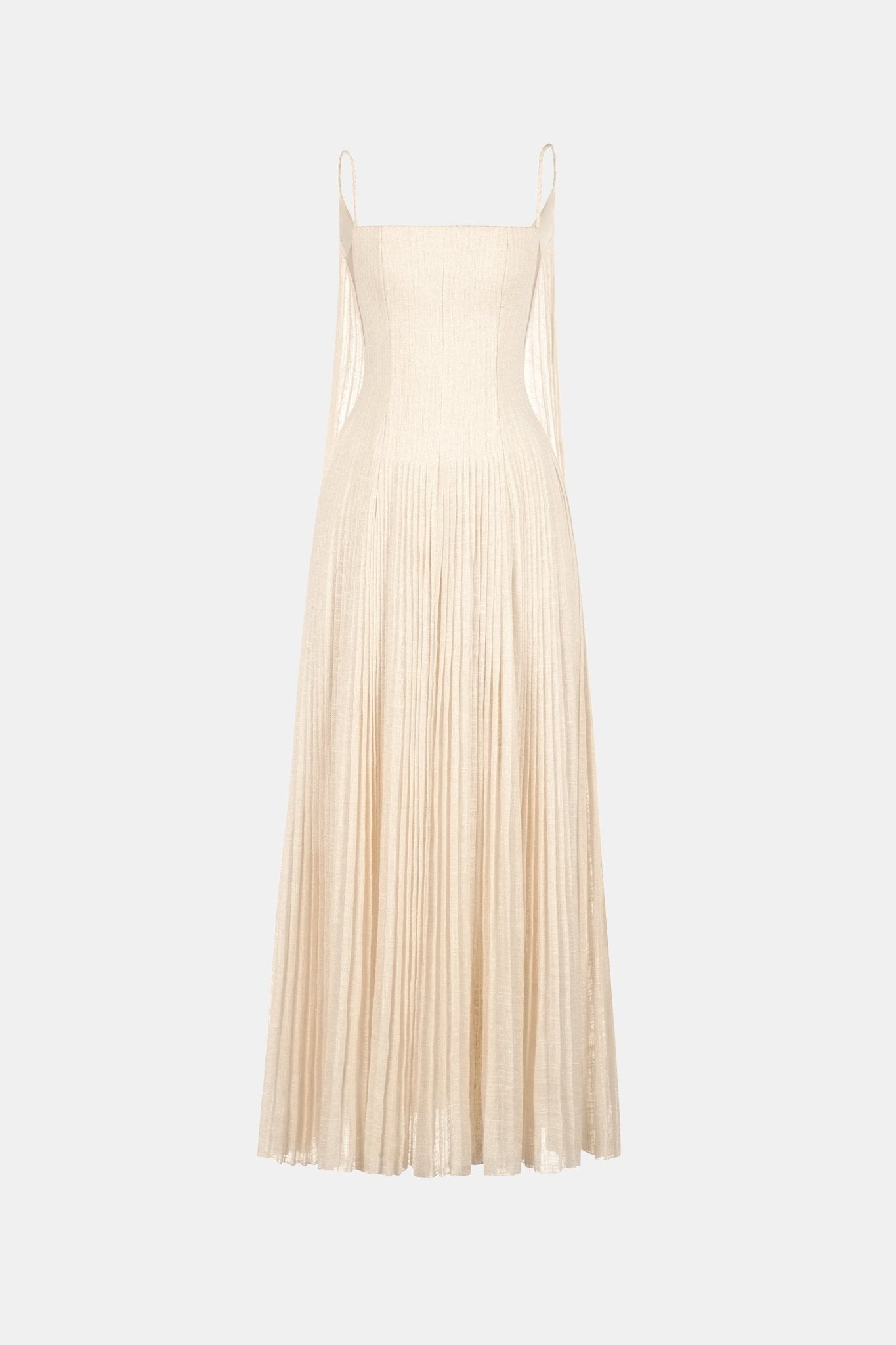 White Linen Maxi Dress - Montsand