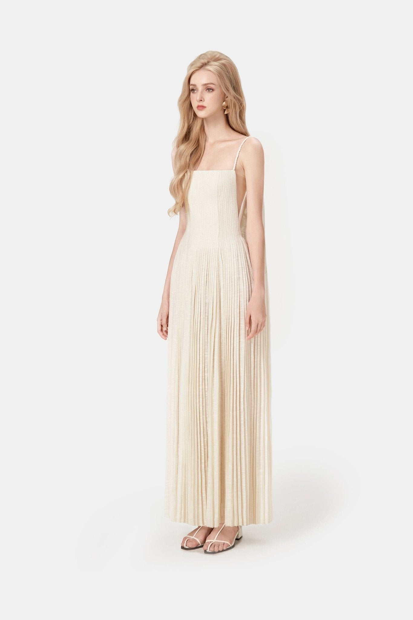 White Linen Maxi Dress - Montsand