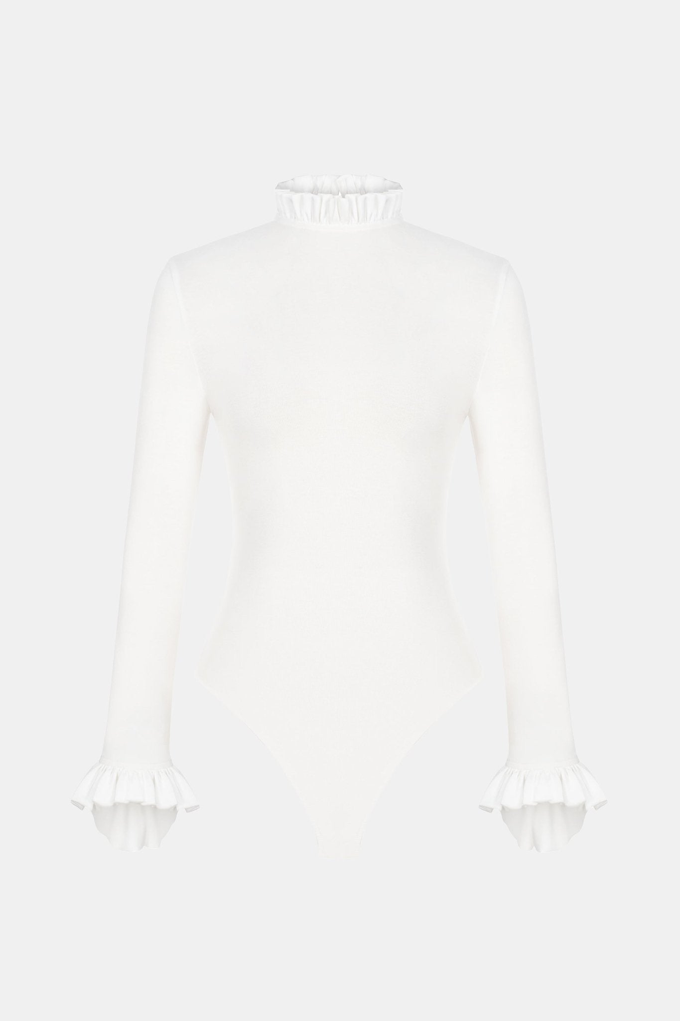 White Mullet Sleeve Bodysuit - Montsand