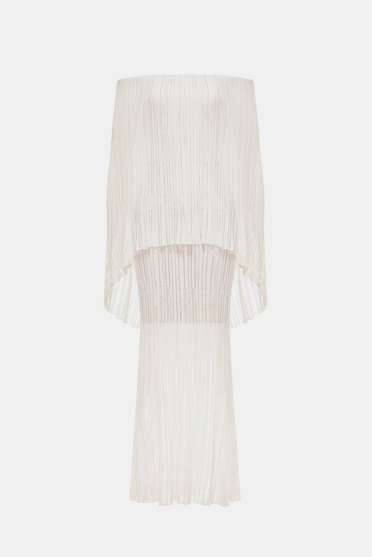 off shoulder pleated maxi dress White Off-Shoulder XS UK Size:24 Bright Green Summer Color-Blocked ecological requirements Blend
