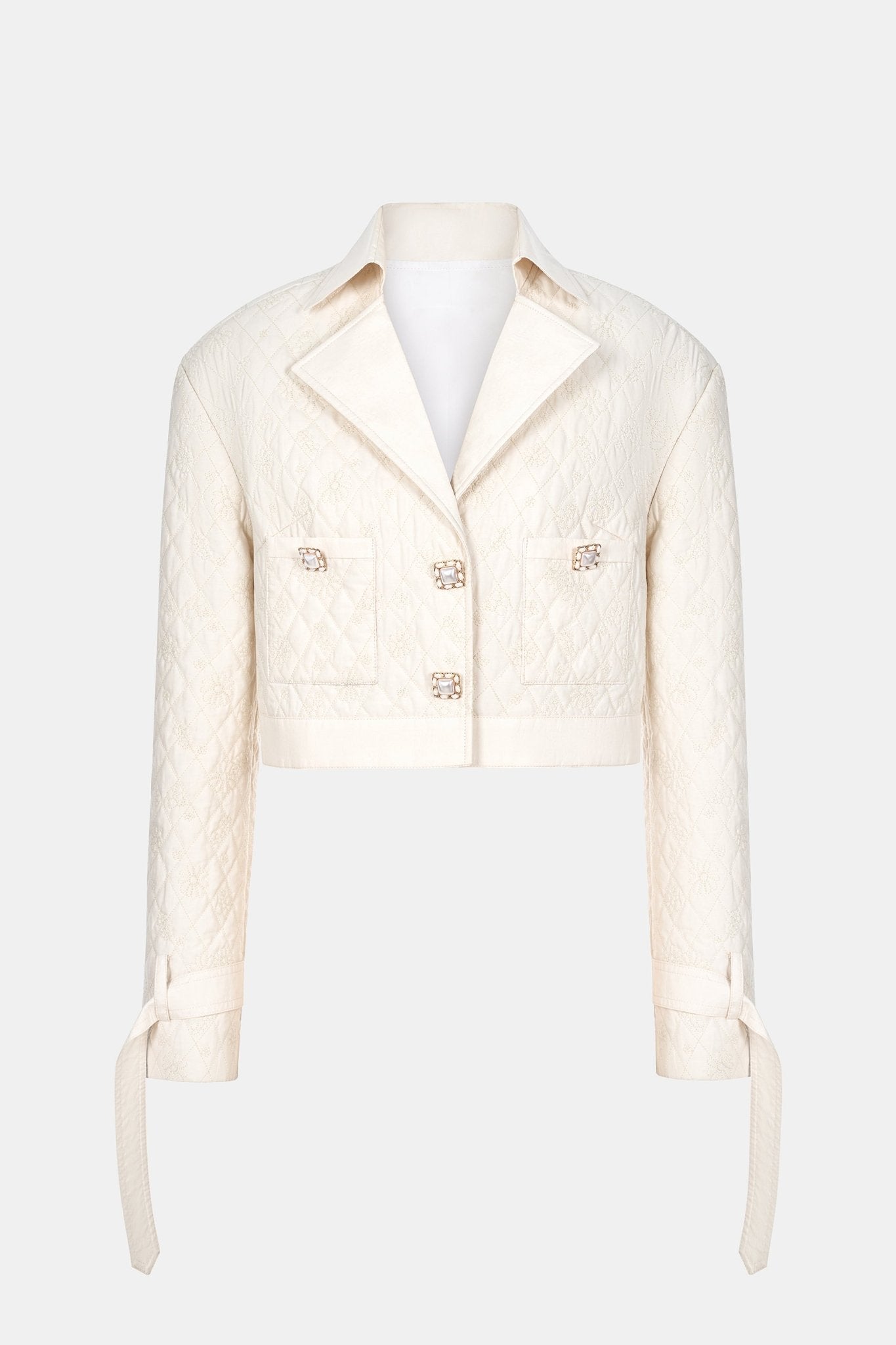 White Quilted Trench Coat - Montsand