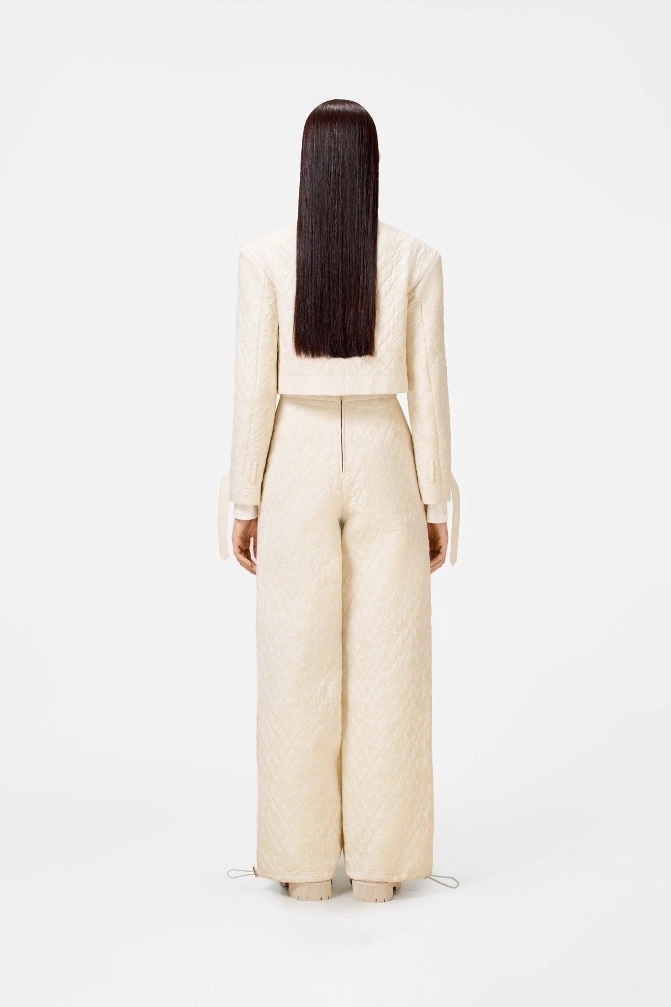 White Quilted Trench Coat - Montsand