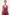 Wine Floral Bow Vneck Midi Dress - Montsand